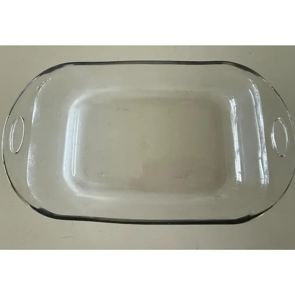 Anchor Hocking 3.7 Qt Clear Glass 16” Open Handle Casserole Baking Dish